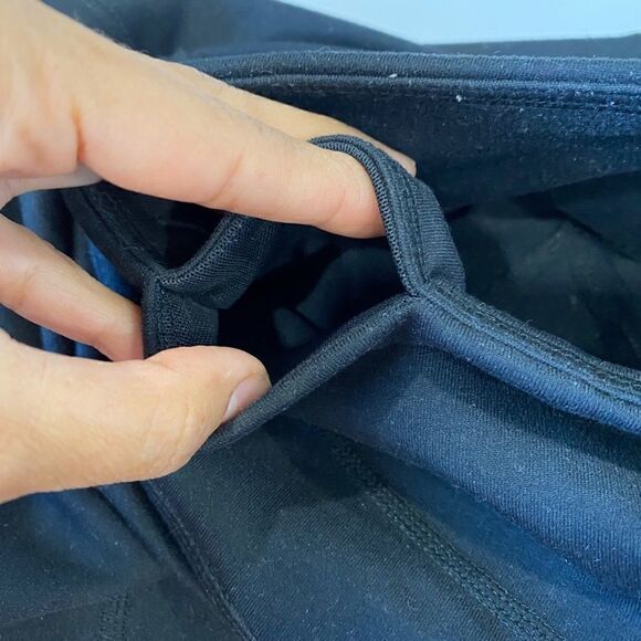 Zella Black High Waist Lattice Ankle Cropped Leggings - Picture 7 of 9